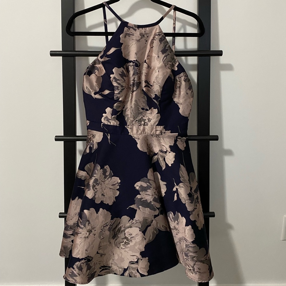 XSCAPE A-Line Floral Cocktail Dress (2000s Y2K style)